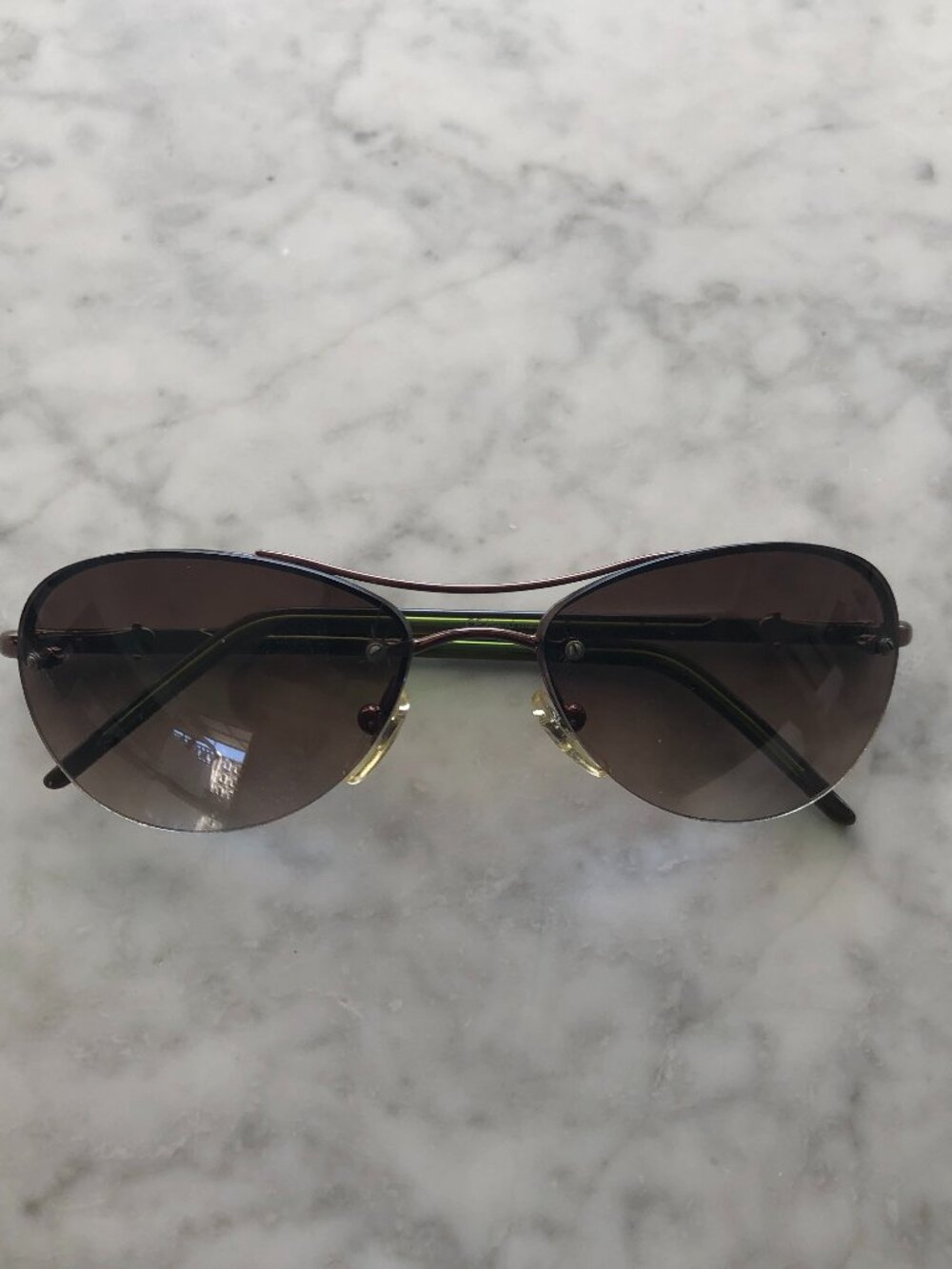 NEW ROBERT MARC SUNGLASSES MODEL 711-212 IN COPPER-GREEN COLOR COMBINATION